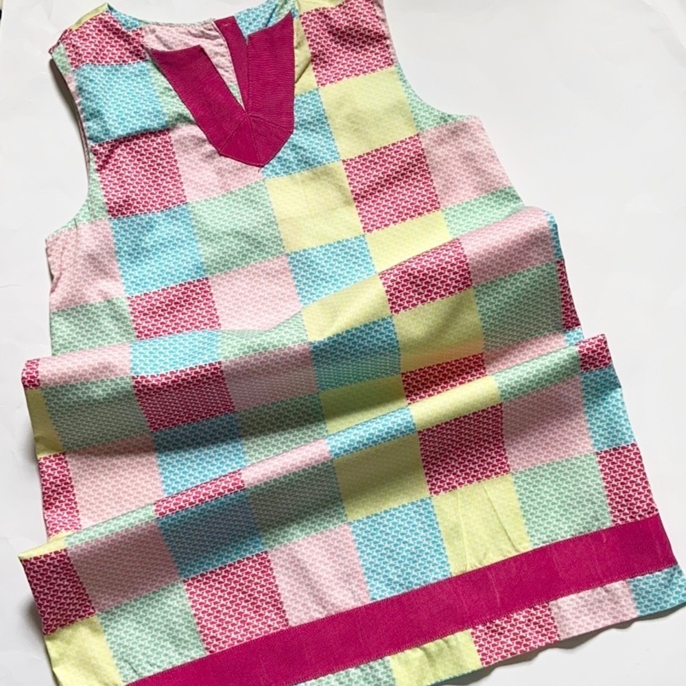 Vineyard Vines Patchwork Shift Dress Girls Size 8